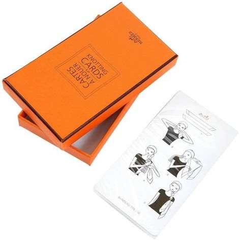 hermes pattern scarf|Hermes knotting cards.